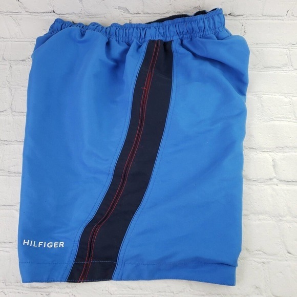 Tommy Hilfiger Mens Blue‎ Swim Trunks Large - Picture 4 of 8